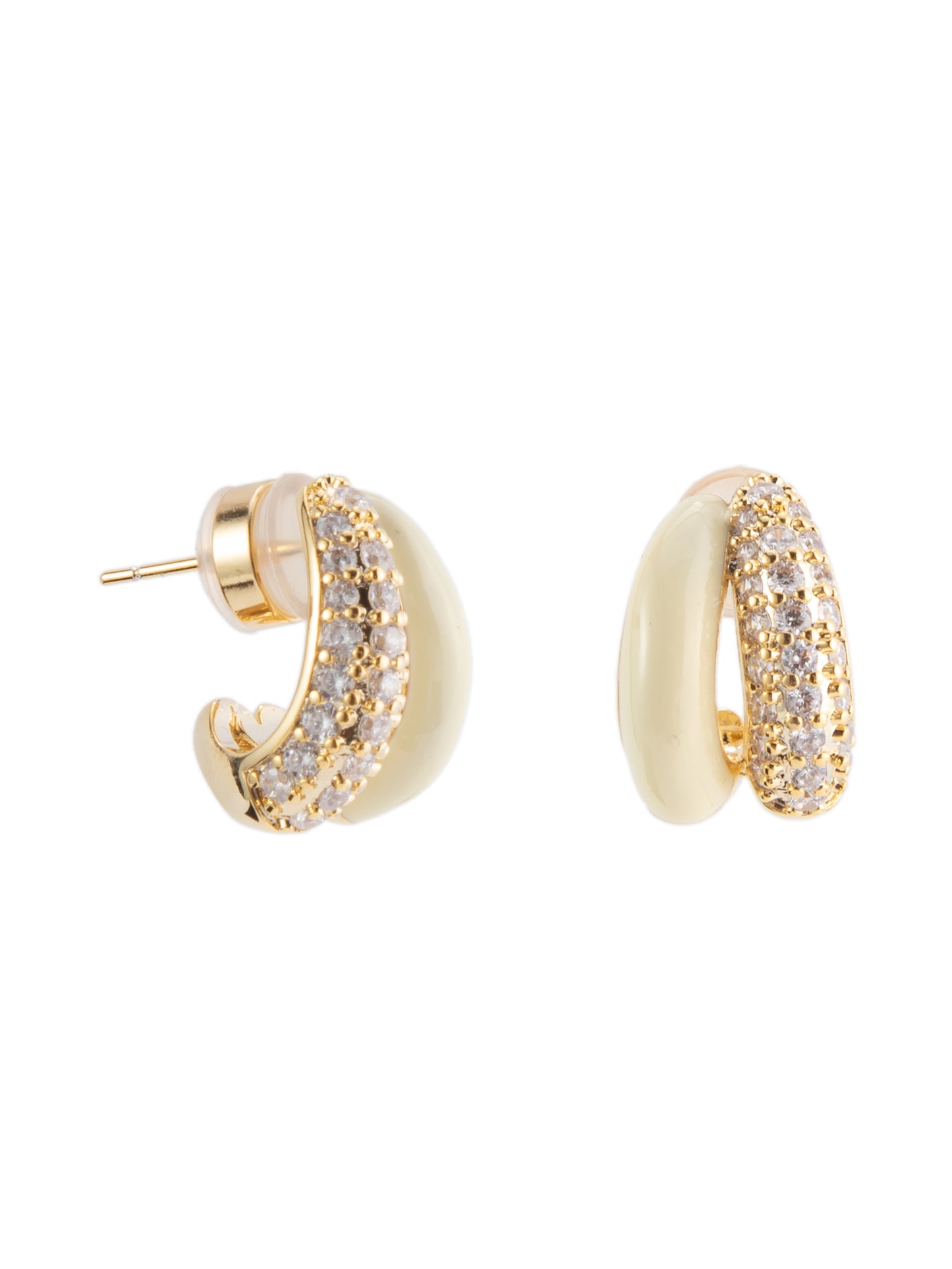 So Glad Earrings - Gold Cream