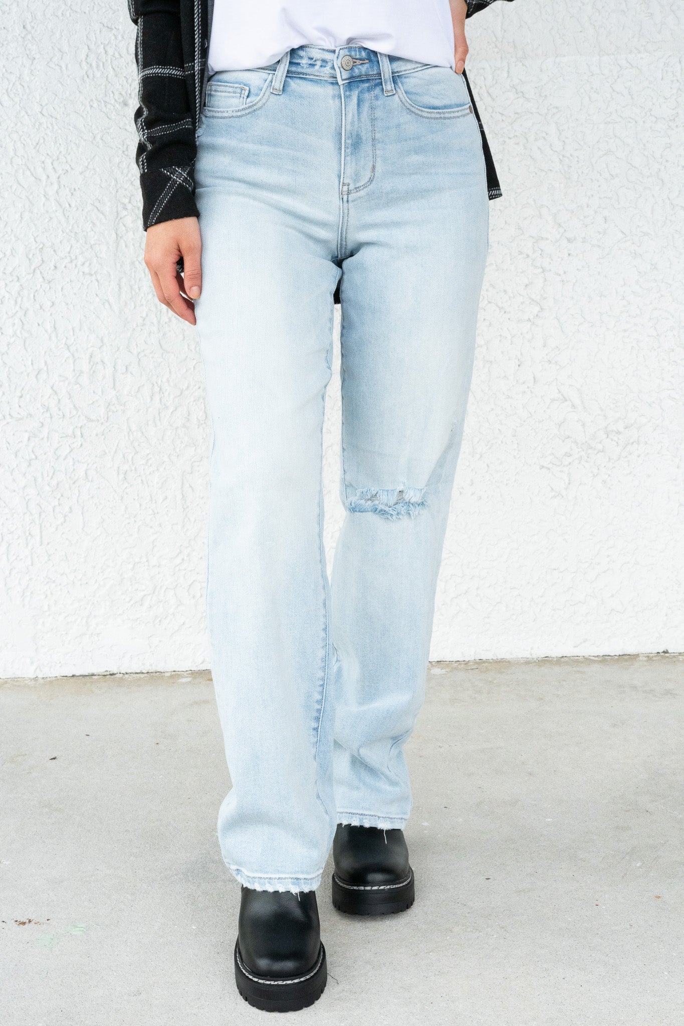 Judy Blue Queen Of Pop High Rise Destroy 90's Straight Jeans *JB