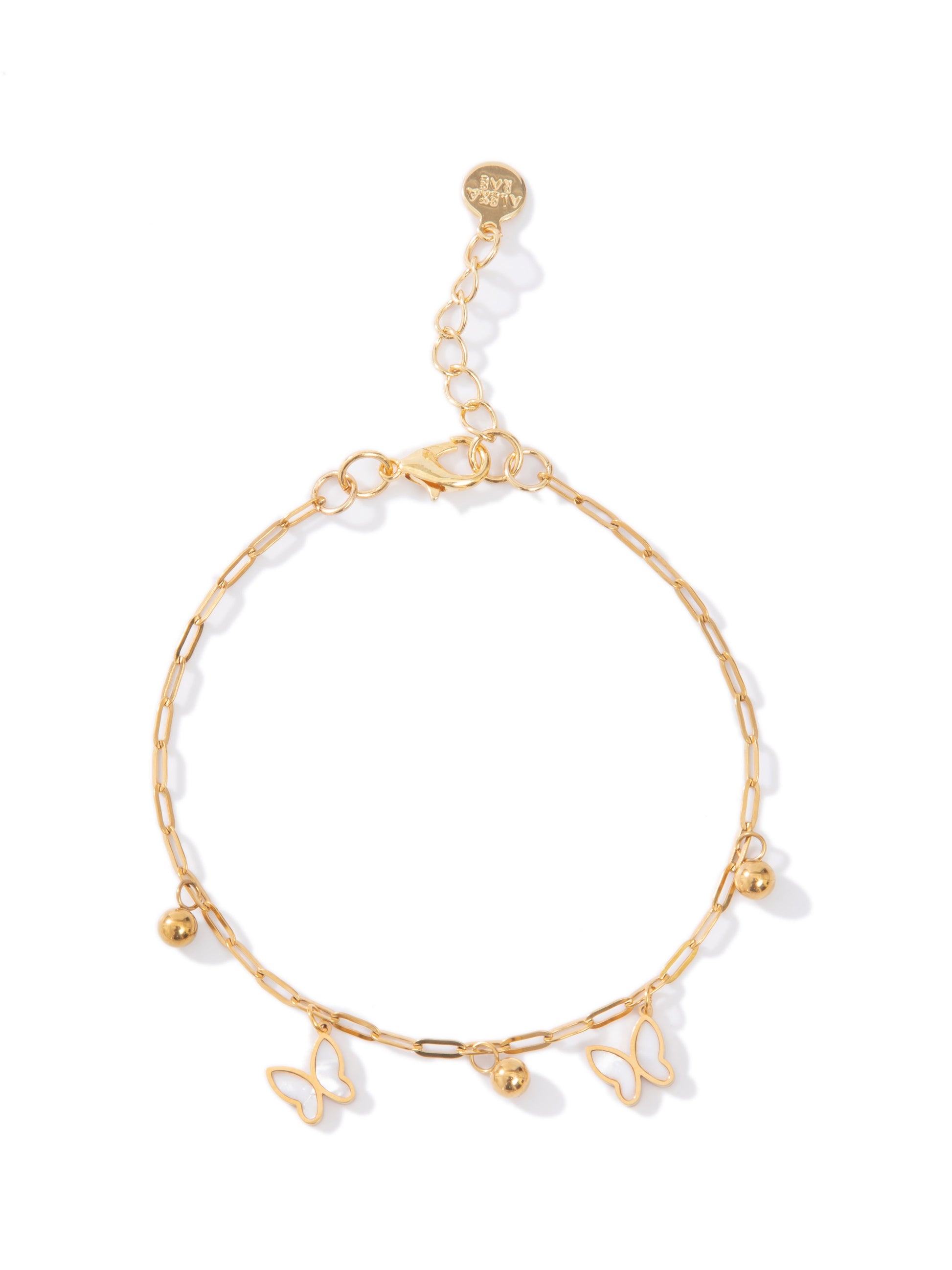 Night Butterfly Anklet - White