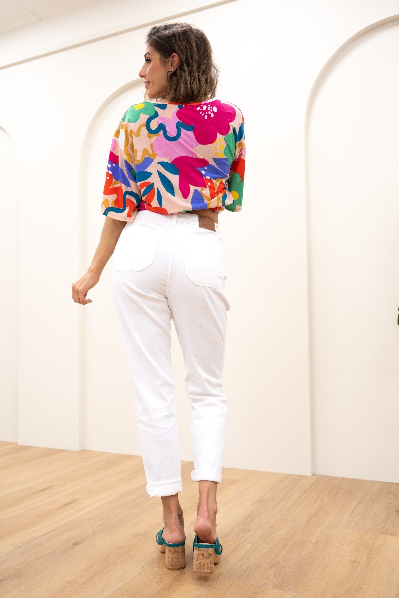 Judy Blue Icing On The Cake Cuffed Joggers - White