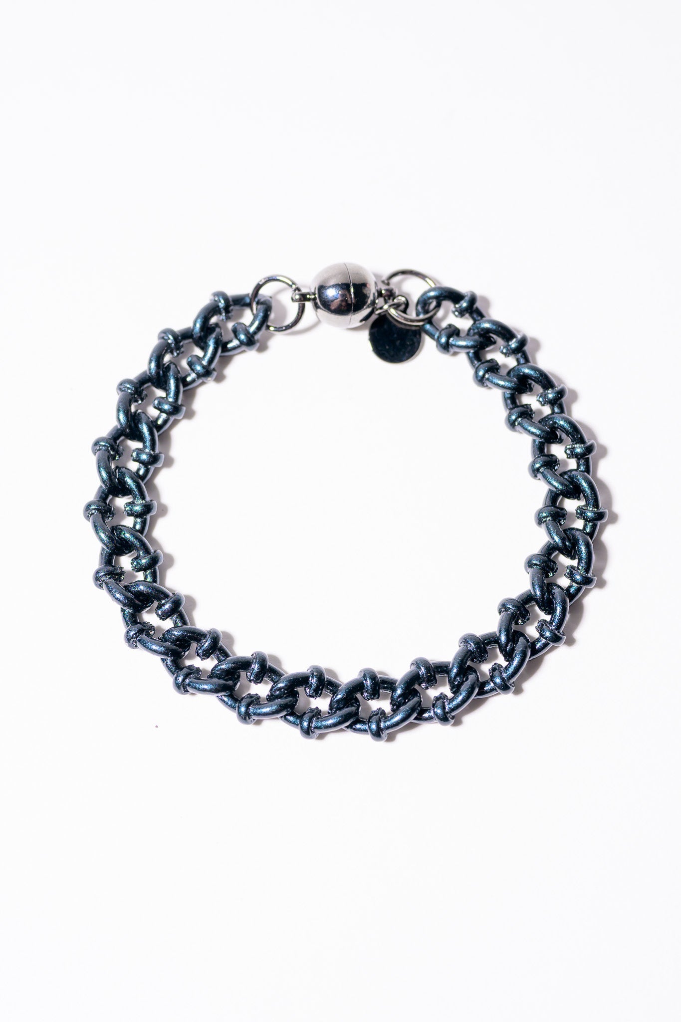 Just A Girl Bracelet - Metallic Black