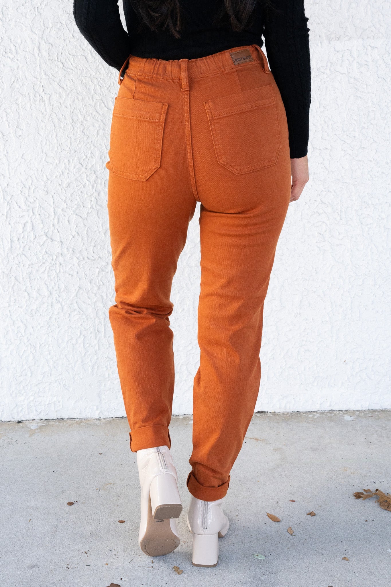 Icing On The Cake By Judy Blue - Auburn Orange Double Cuff Joggers