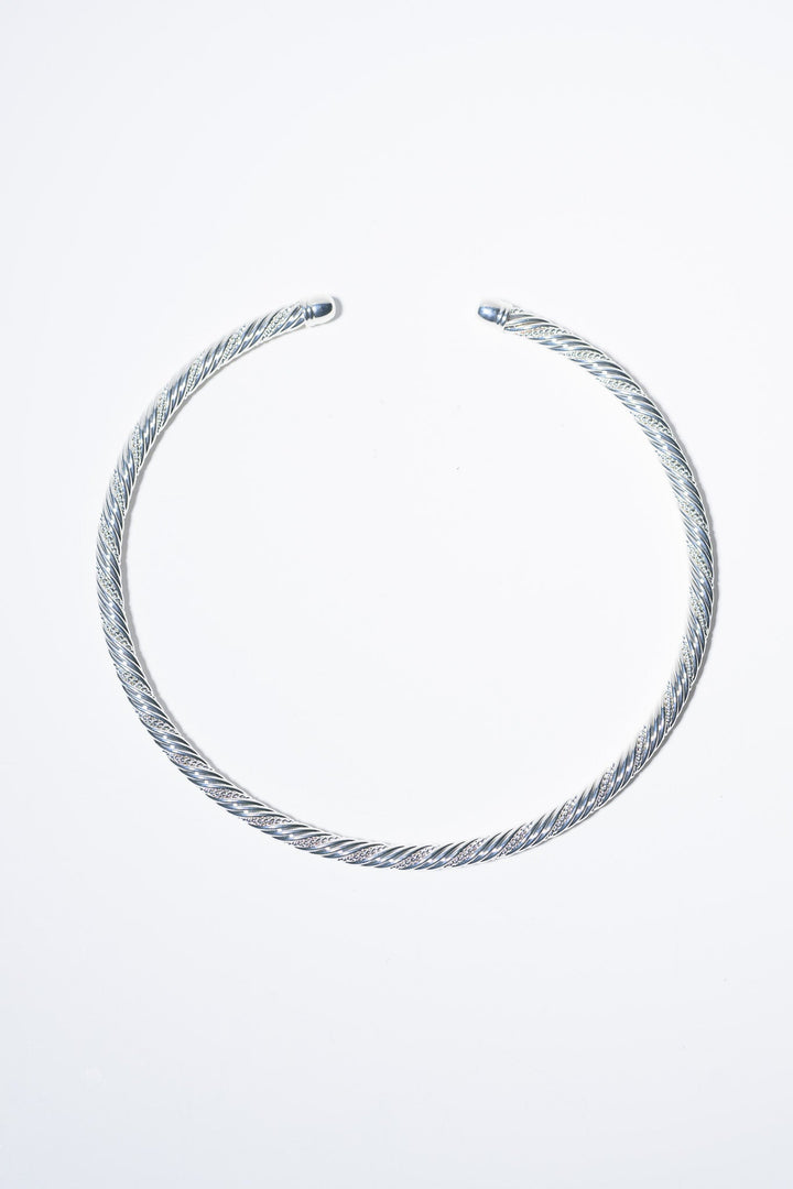 Lunara Necklace - Liquid Metallic Pearl White
