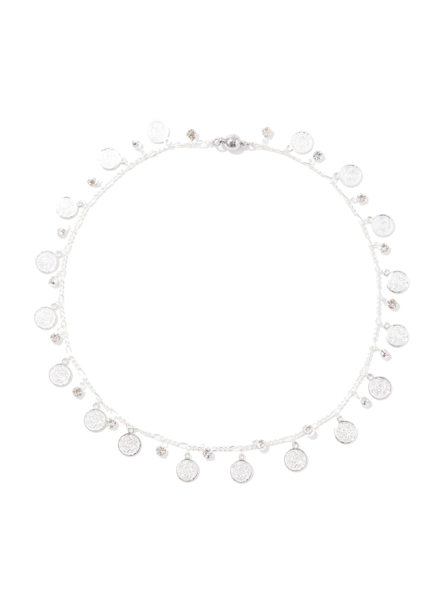 Treasure Hunt Necklace - Liquid Metallic Pearl White
