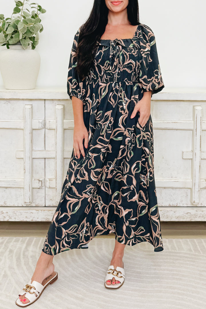 Pleasant Reminders Floral Midi Dress