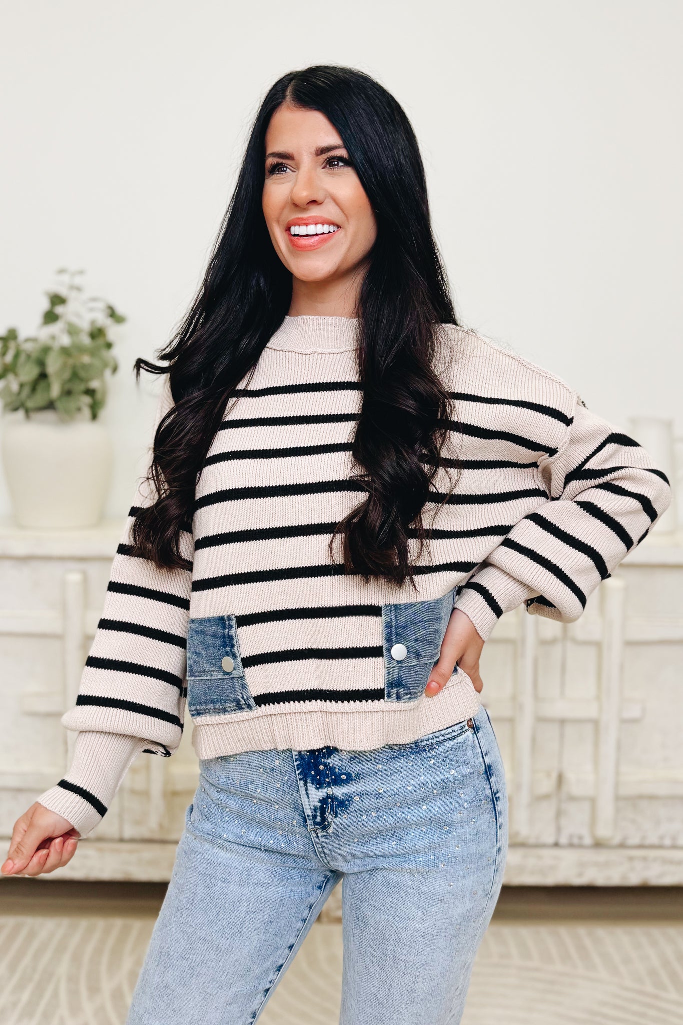 Give It A Go Striped Sweater