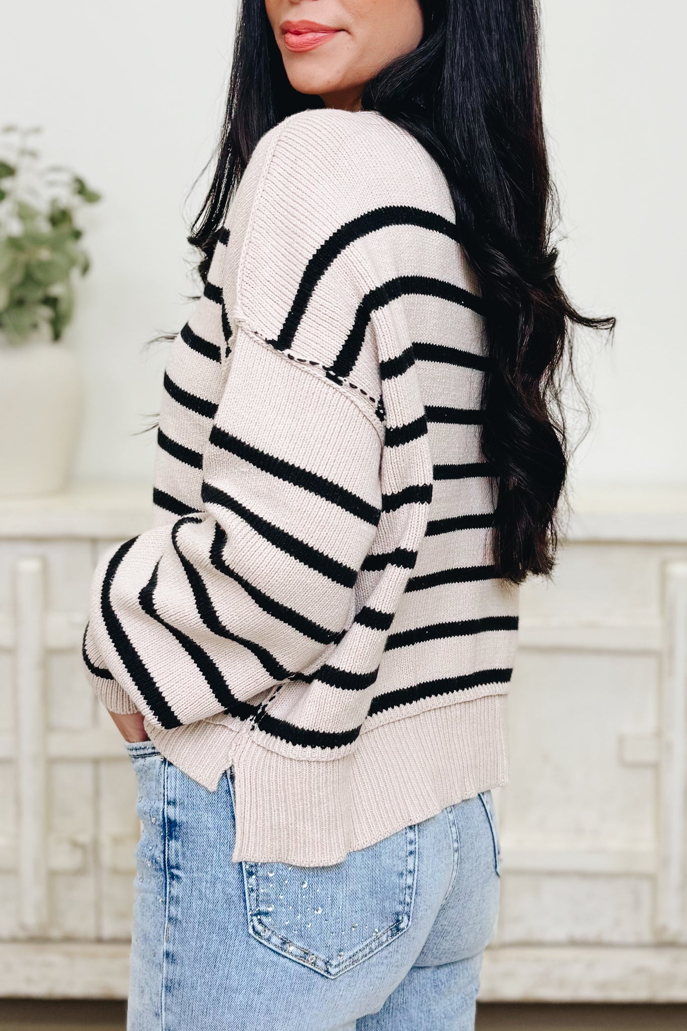 Give It A Go Striped Sweater