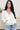 Edge & Elegance Hooded Top - Off White