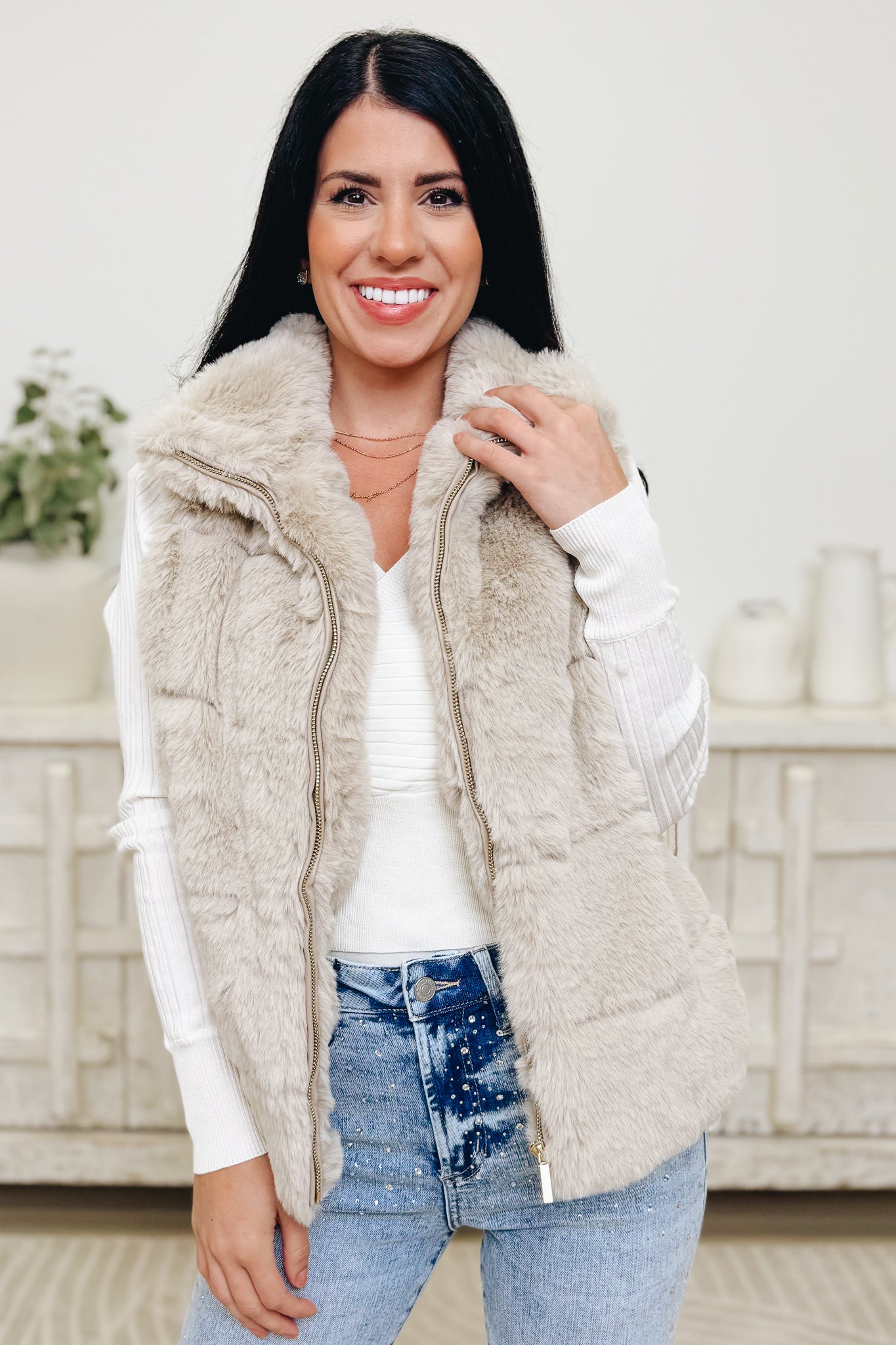Teddy Bear Faux Fur Vest