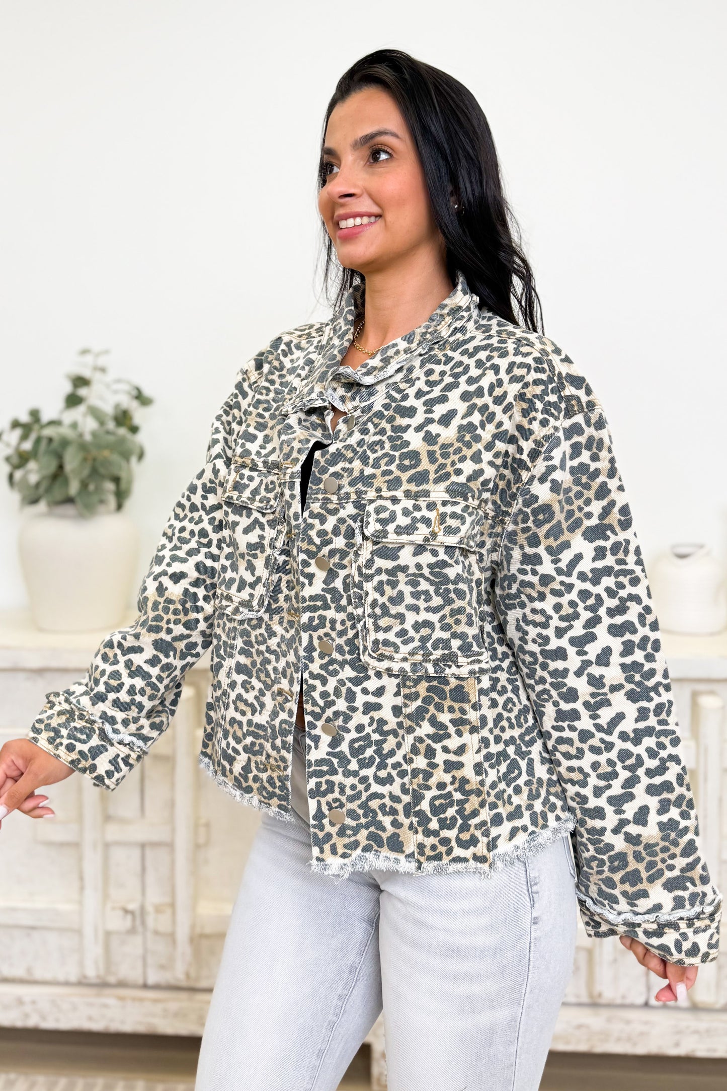 Keep Striving Leopard Jacket