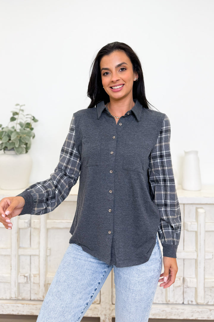 Out On The Town Button Down Top