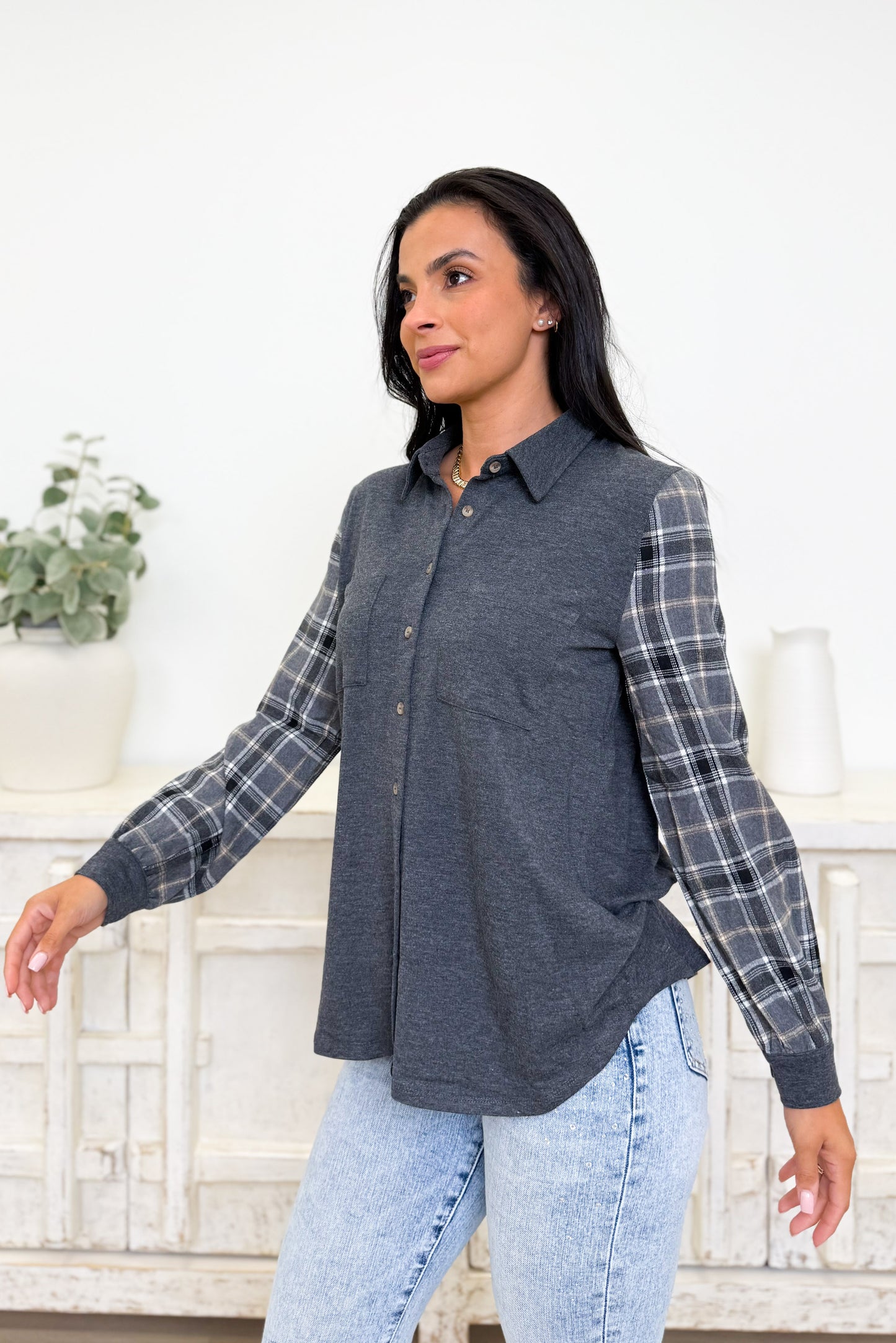 Out On The Town Button Down Top