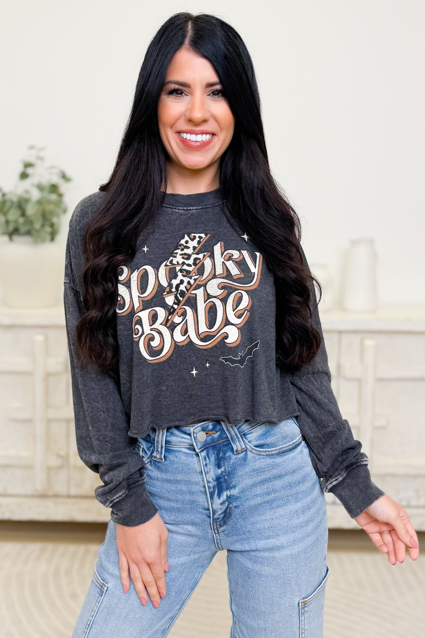 Spooky Baby Leopard Bolt Graphic Pullover - 3 Colors!