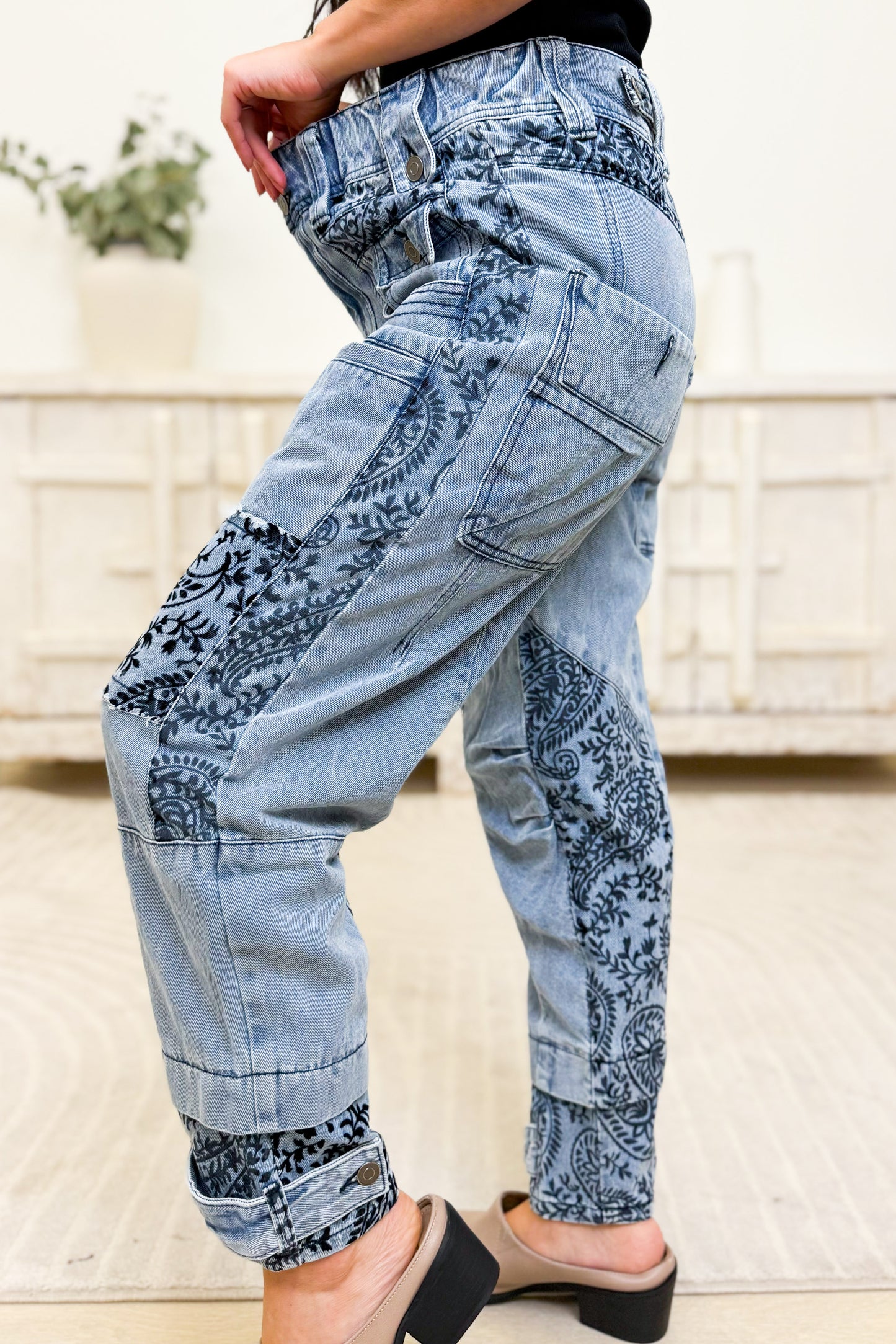 Gone With The Wind Denim Pants - Blue