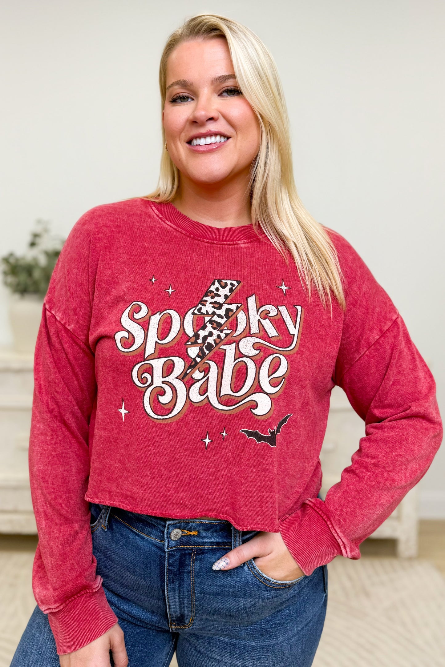 Spooky Baby Leopard Bolt Graphic Pullover - 3 Colors!