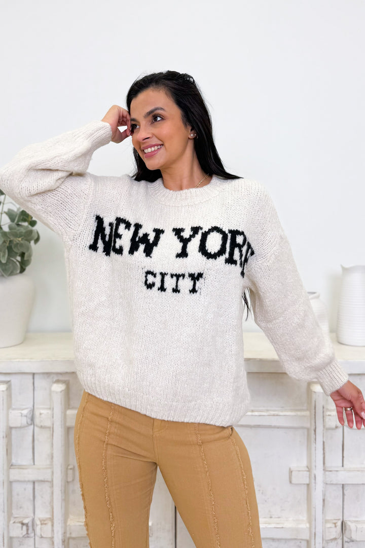 Welcome To New York Sweater Top