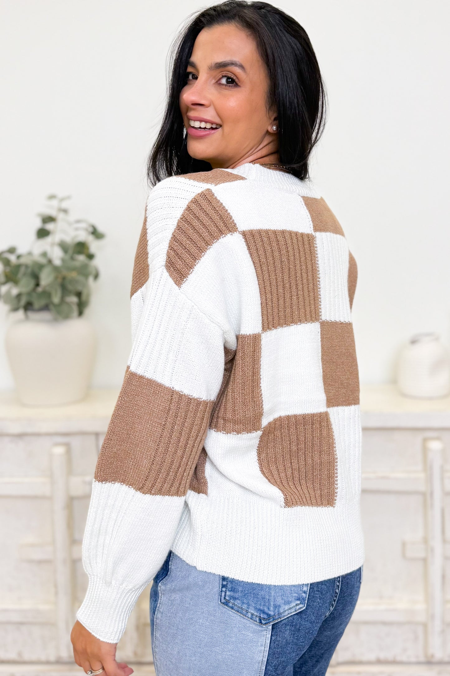 What Meets The Eye Checkered Cardigan - 2 Colors!