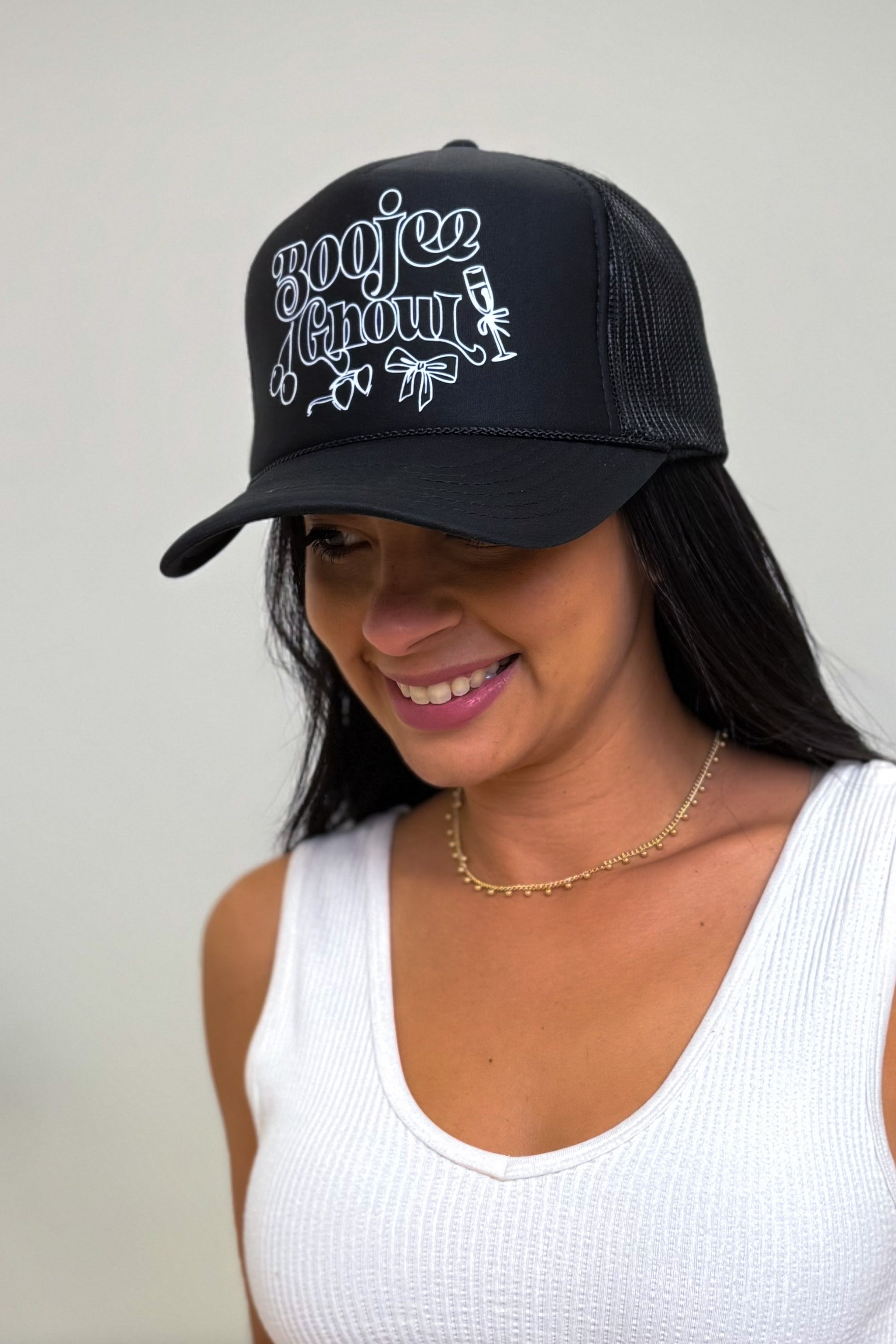 Southern Bliss Boojee Ghoul Trucker Hat - Black