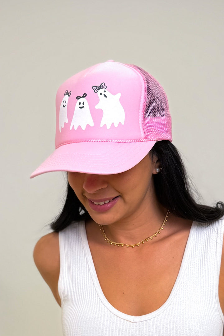 Girly Ghouls Trucker Hat - Light Pink