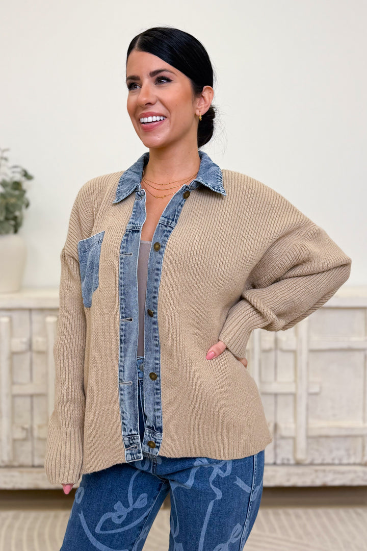 Chic & Easy Button Down Sweater Top