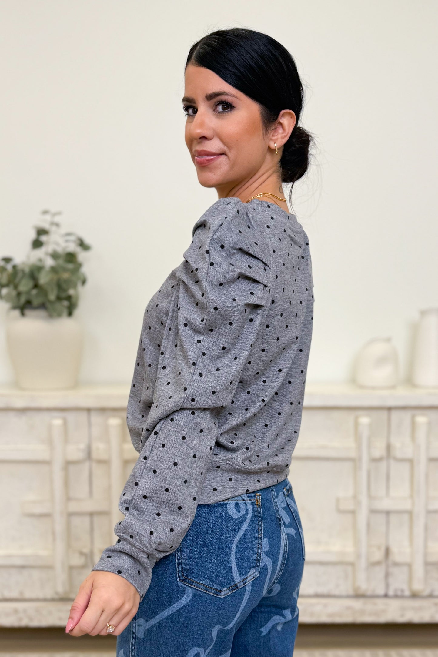 Hits The Spot Polka Dot Top