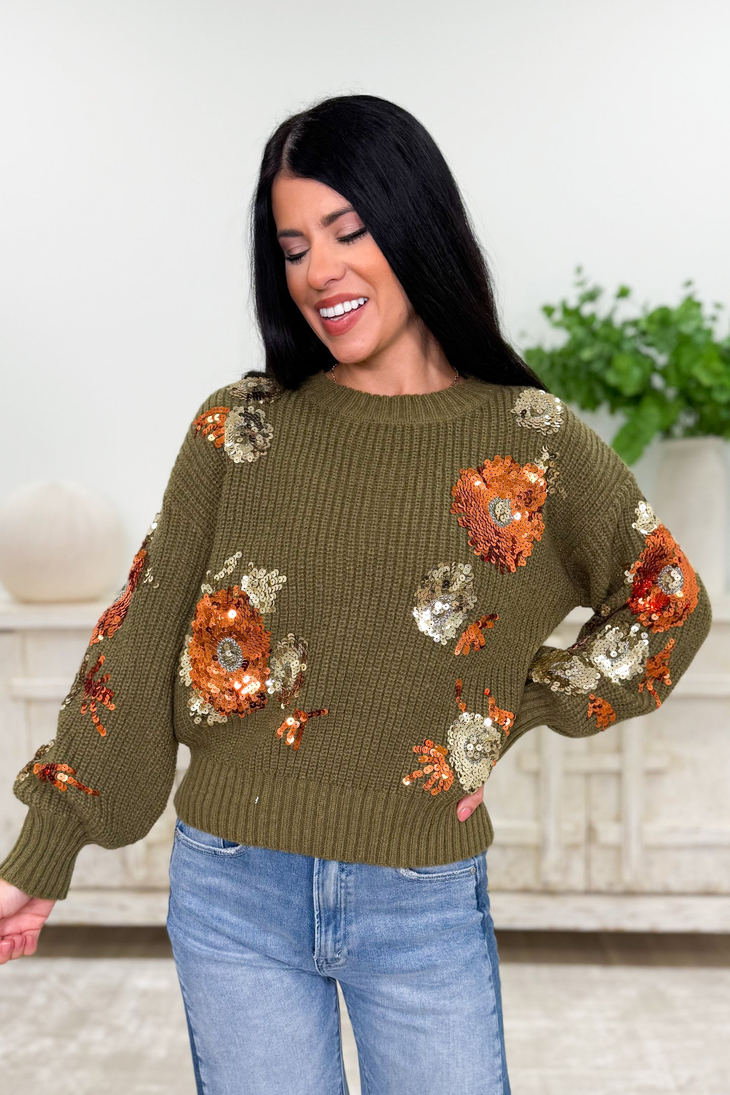 It's Fall Ya'll Floral Sweater