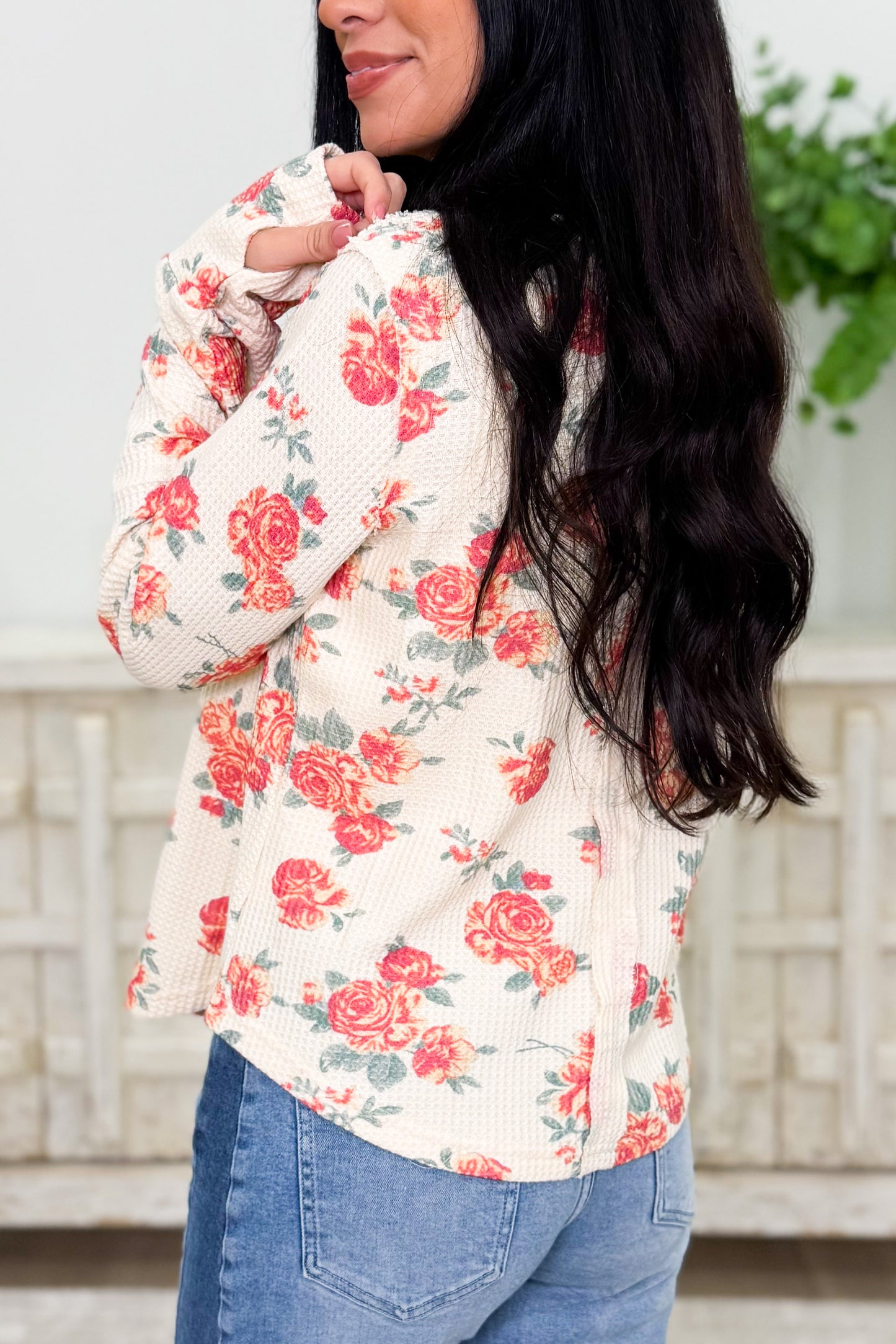 Blossom Check Thermal Top