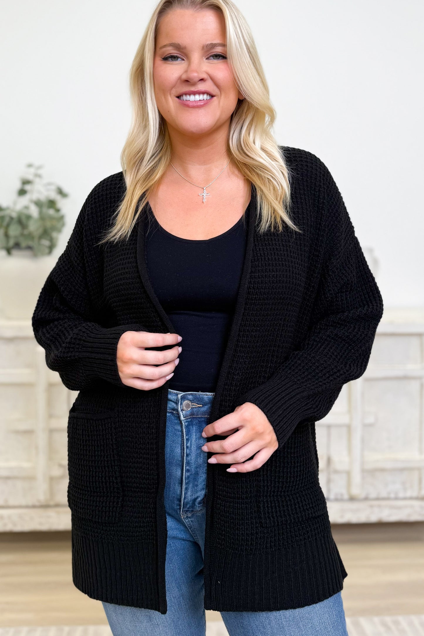 Easy Breezy Waffle Knit Sweater Cardigan - 6 Colors!