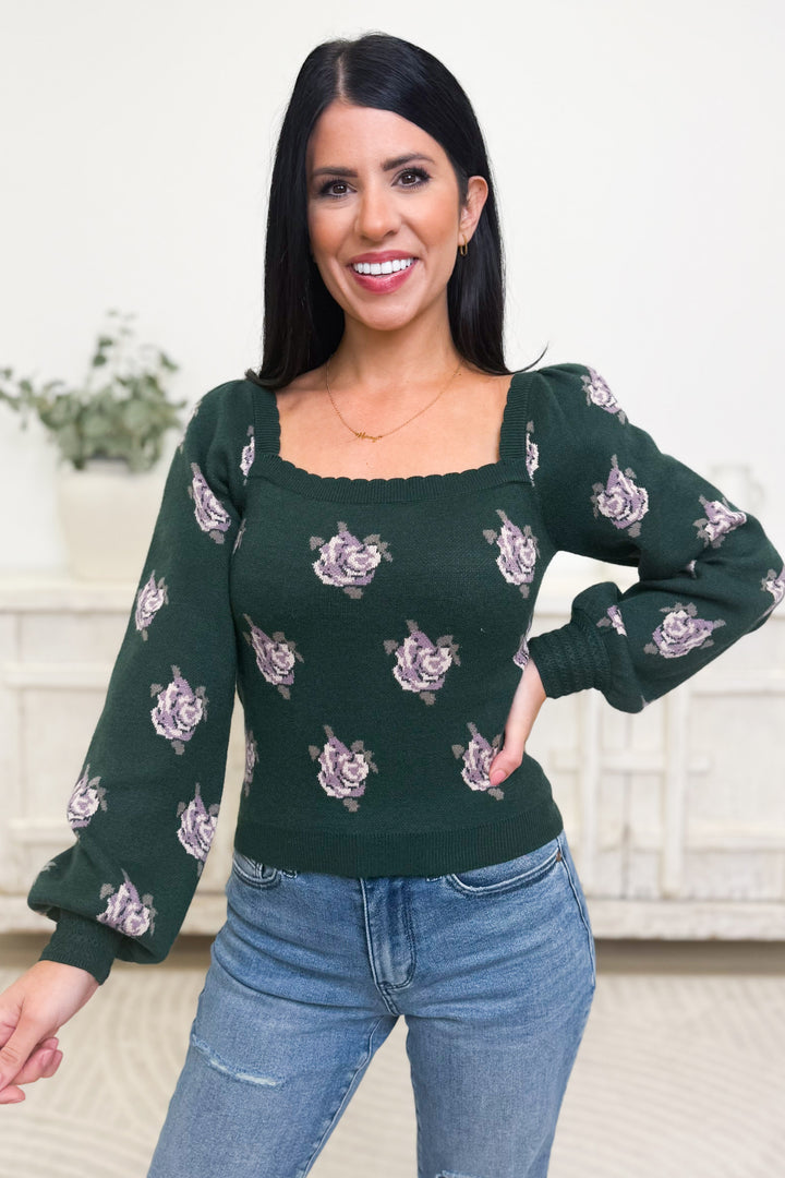 Special Feeling Floral Sweater