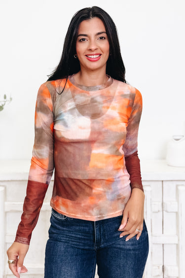 Like Art Work Mesh Top - 5 Colors!