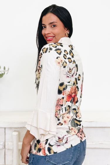 Blooming Trail Leopard Floral Jacket