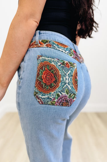 Pressed In Petals By Blue B - Bootcut Jeans - Light Wash