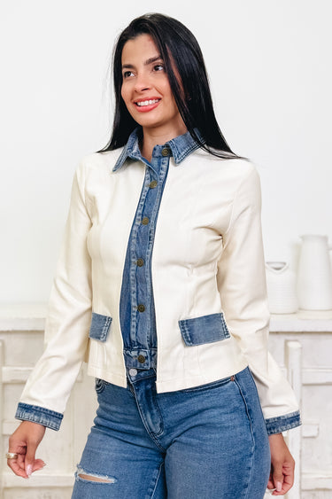 Front Row Denim Trim Jacket
