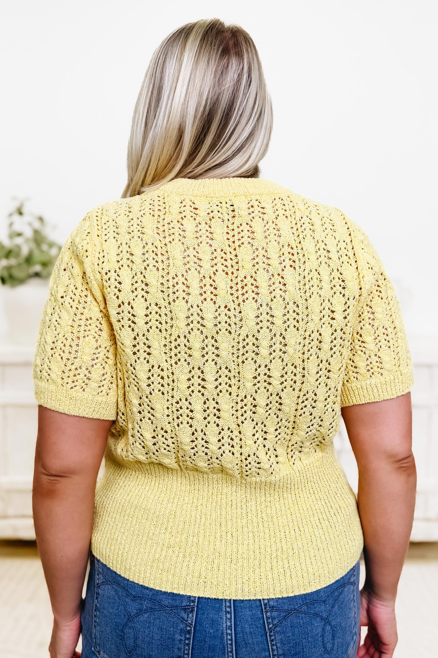 Sunshine Vibes Open Knit Top