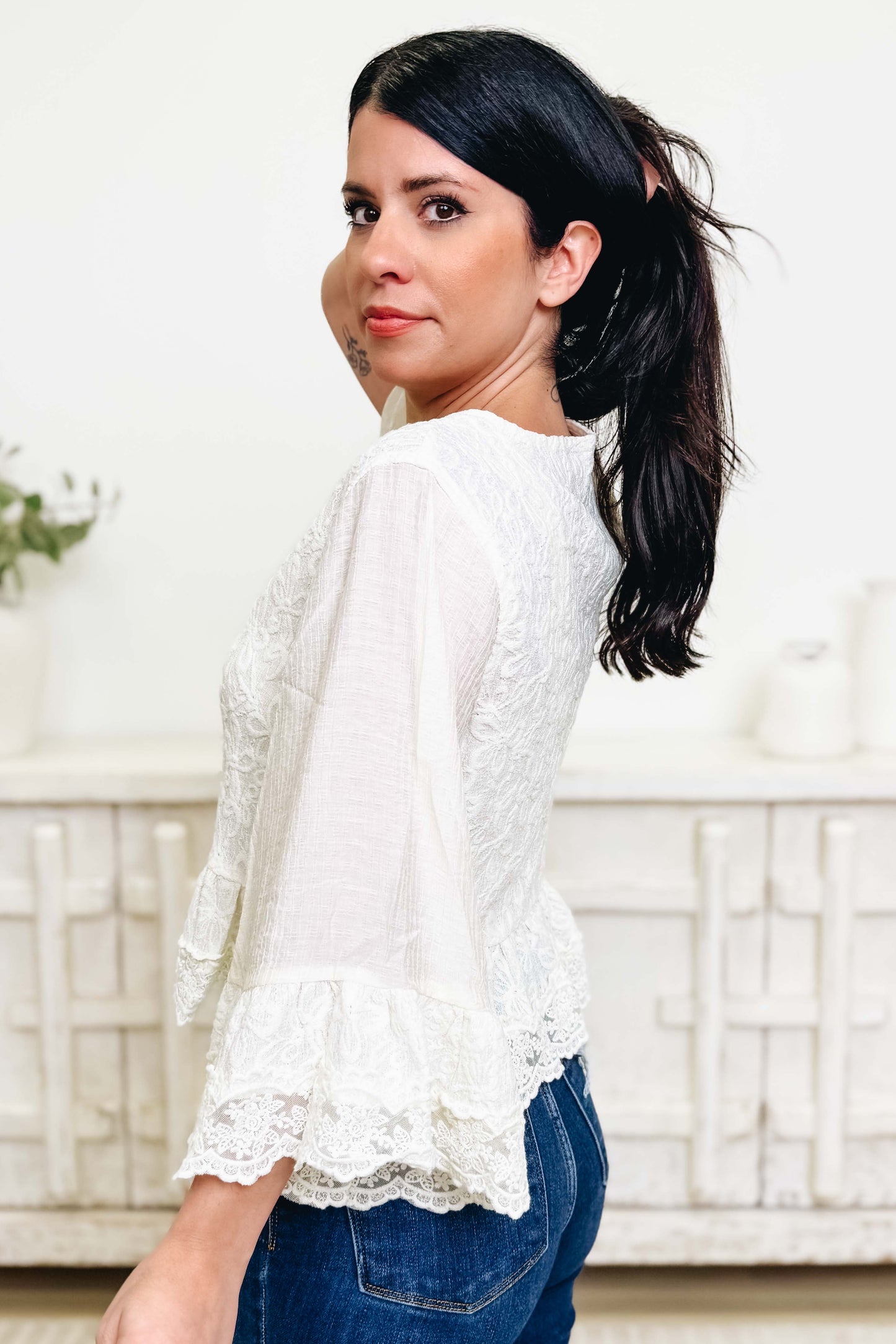 Laced With Elegance Top - 2 Colors!