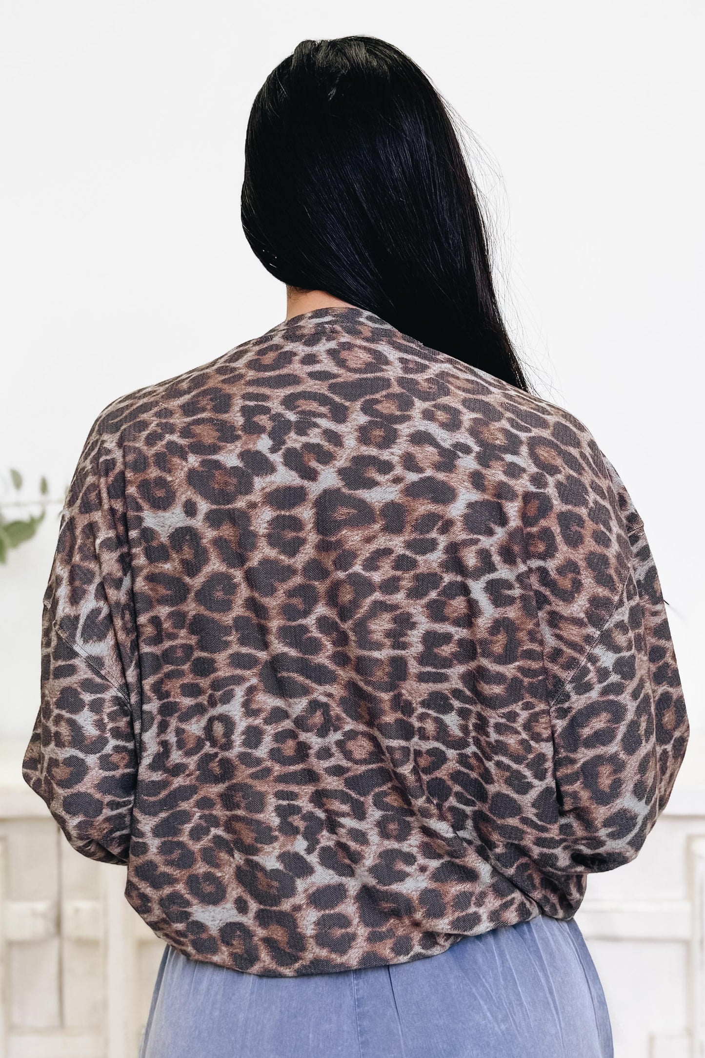 Free Spirit Dreamer Leopard Graphic Pullover