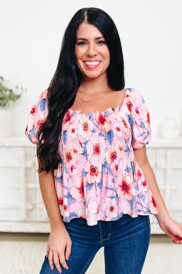 Mission Focus Floral Top - 5 Colors!