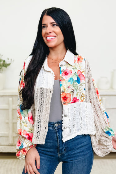 Patch It Up Floral Top - 3 Colors!