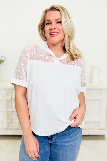 In The Journey Lace Hooded Top