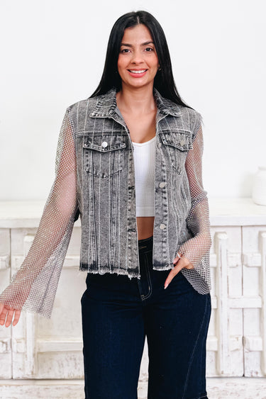 Keep It Meshin' Stone Sleeve Jacket - 4 Colors!