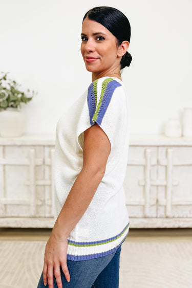 Sunny Side Stripes Sweater Top - 2 Colors!