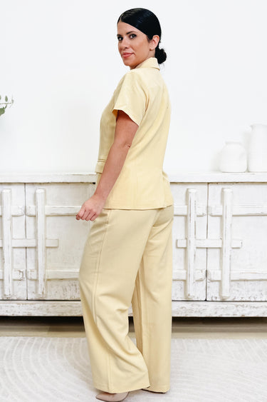 Saltwater Breeze Straight Leg Pants - Butter Yellow
