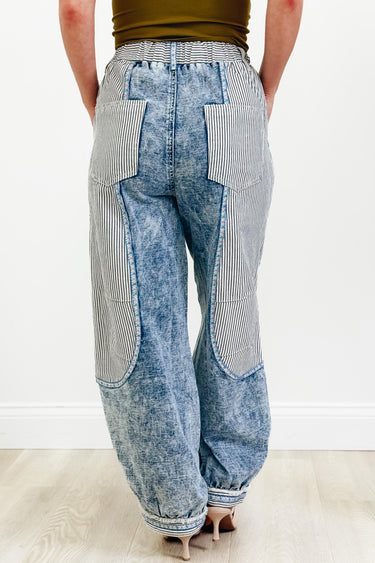 Dream Chaser Floral Pants - Denim