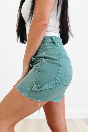 Get To Work By Mica - Carpenter Shorts - Teal Green