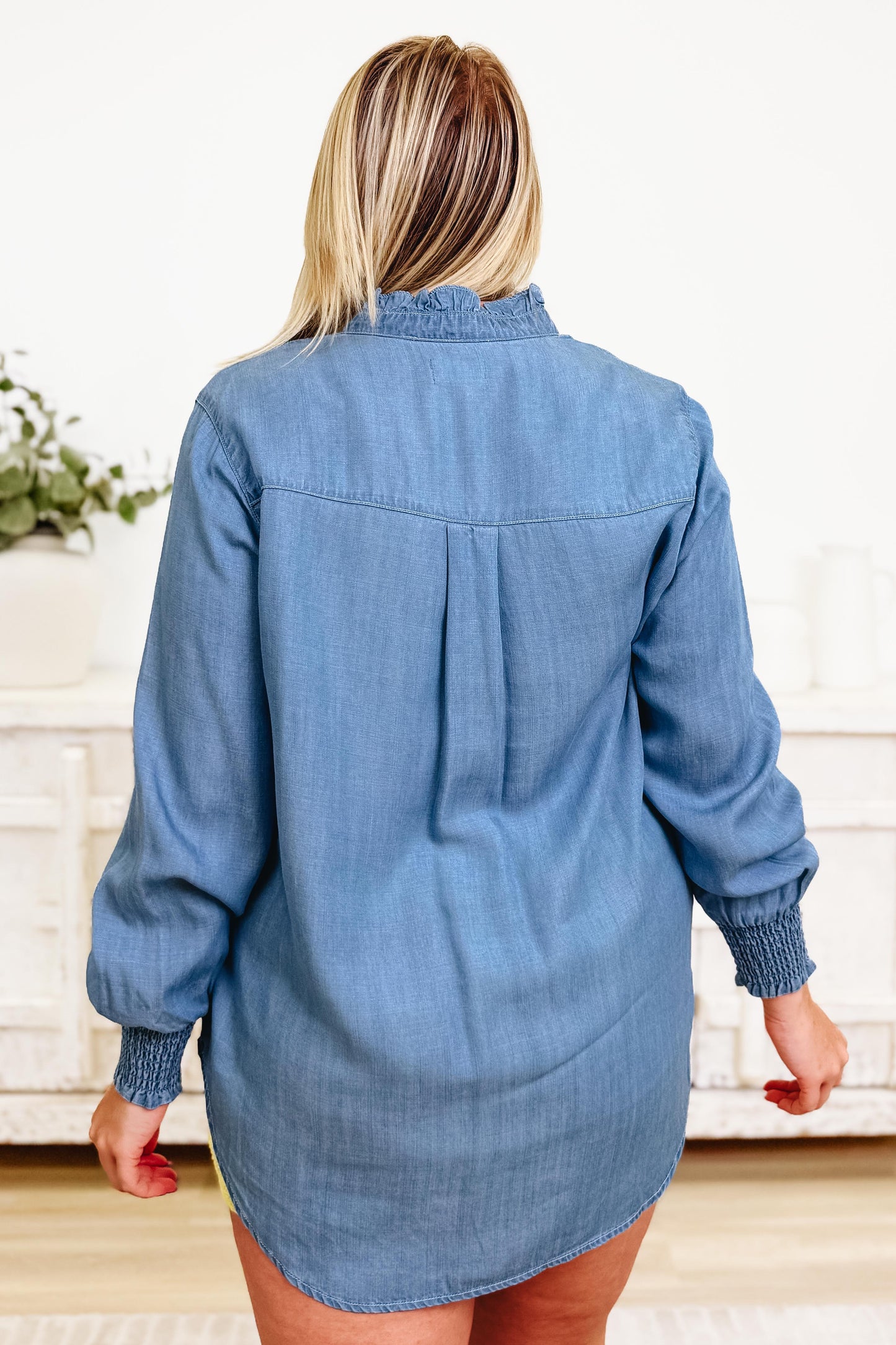 Sweet Blue Skies Chambray Top