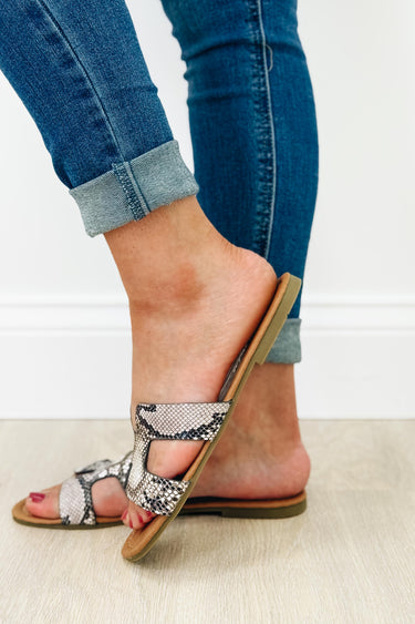 Ivona Slide Sandals - Snake