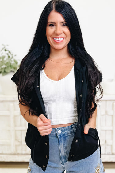 Ready Set Go Hooded Top - Black