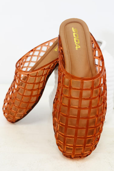Wayne Lattice Weave Jelly Slip On - Orange