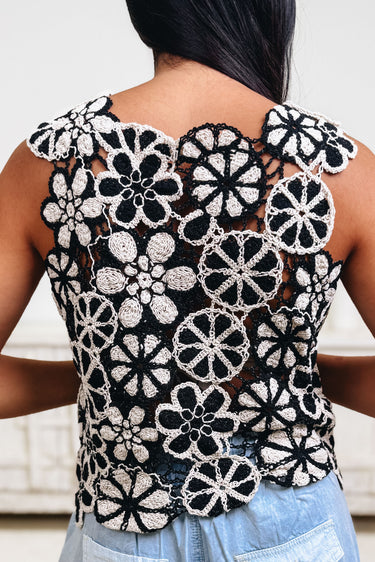 Petals To The Metal Crochet Tank Top - 2 Colors!