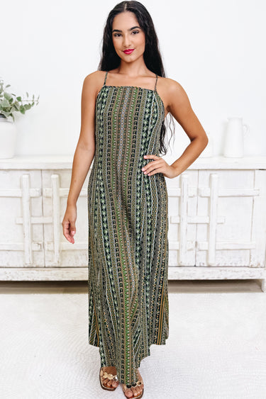With The Wind Slit Dress - 2 Colors!
